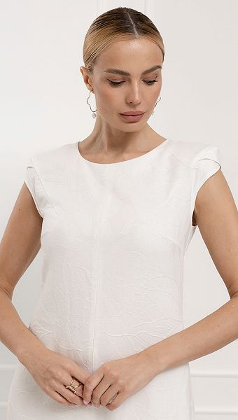 Фото plate-maksi-s-razrezom-molocnoe-03 товара Платье макси с разрезом молочное0