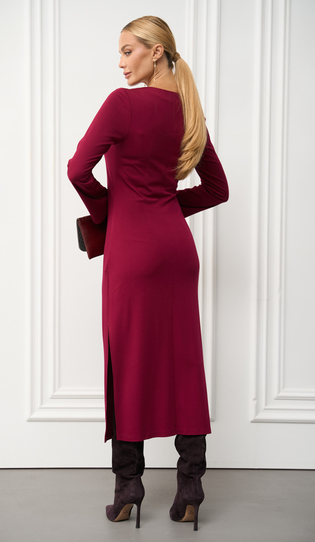 Фото plate-midi-bordo-6 товара Платье миди бордо0