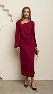 Фото plate-midi-bordo-7 товару Сукня міді бордо0
