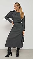 Фото plate-midi-cernyj-melanz-03 товара Платье миди чёрный меланж0