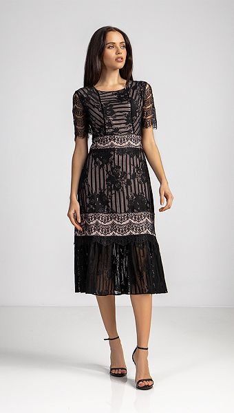 Фото plate-midi-iz-kruzeva-cernoe-01 товару Сукня міді з мережива чорна0