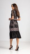Фото plate-midi-iz-kruzeva-cernoe-02 товару Сукня міді з мережива чорна0
