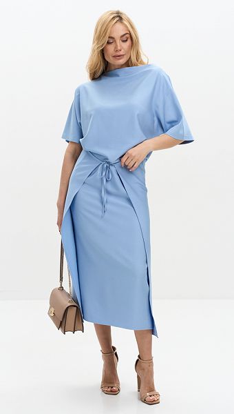 Фото plate-na-zavazkah-goluboe-01 товара Платье на завязках голубое0