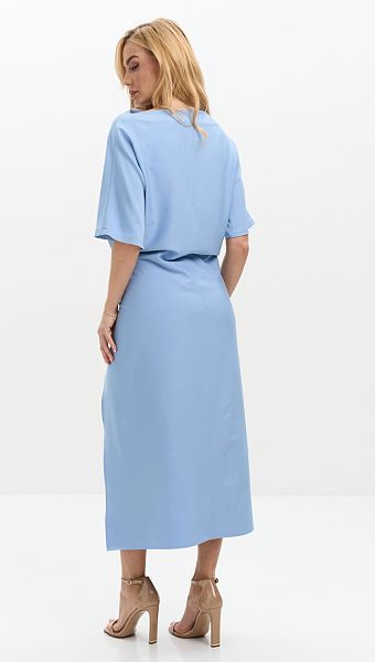 Фото plate-na-zavazkah-goluboe-03 товара Платье на завязках голубое0