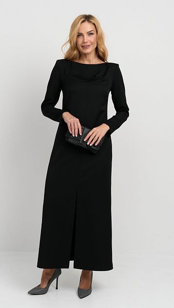 Фото plate-s-razrezom-maksi-cernoe-04 товару Сукня з розрізом максі чорна0