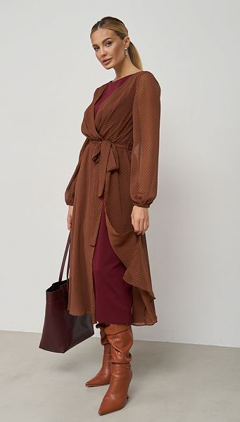 Фото plate-sifonovoe-koricnevo---visnevoe-01 товару Сукня шифонова коричнево - вишнева Фото plate-sifonovoe-koricnevo---visnevoe-01 товару Сукня шифонова коричнево - вишнева