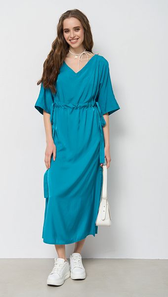 Фото plate-trapecia-cveta-morskoj-volny-033 товару Плаття трапеція кольору морської хвилі0