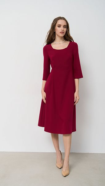 Фото plate-trapecia-malinovoe-01 товару Сукня трапеція малинова