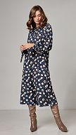 Фото plate-trapecia-s-printom-sinee-01 товару Сукня трапеція з принтом синя0