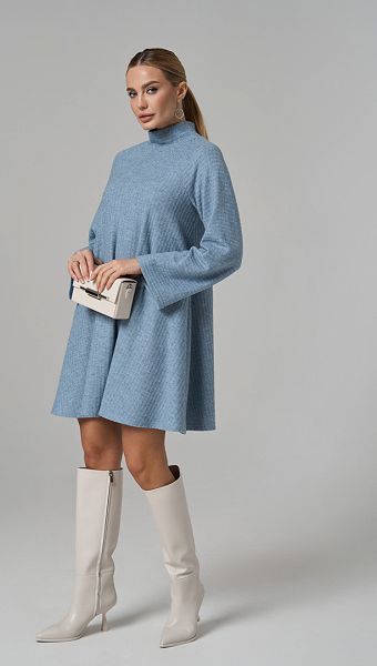 Фото plate-trapecia-trikotaznoe-goluboj-melanz-01 товару Сукня трапеція трикотажна блакитний меланж0 Фото plate-trapecia-trikotaznoe-goluboj-melanz-01 товару Сукня трапеція трикотажна блакитний меланж0