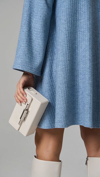 Фото plate-trapecia-trikotaznoe-goluboj-melanz-05 товару Сукня трапеція трикотажна блакитний меланж0