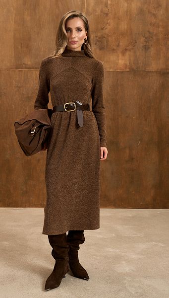 Фото plate-trikotaznoe-koricnevyj-melanz-04 товару Сукня трикотажна коричневий меланж Фото plate-trikotaznoe-koricnevyj-melanz-04 товару Сукня трикотажна коричневий меланж