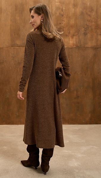 Фото plate-trikotaznoe-koricnevyj-melanz-06 товара Платье трикотажное коричневый меланж0