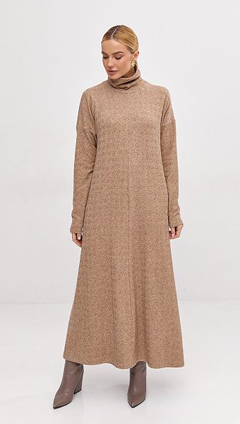 Фото plate-trikotaznoe-maksi-karamelnoe-02 товару Сукня трикотажна максі карамельна0