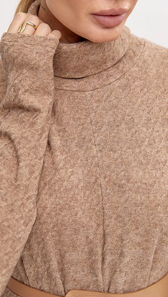 Фото plate-trikotaznoe-maksi-karamelnoe-05 товару Сукня трикотажна максі карамельна0