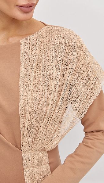 Фото plate-trikotaznoe-midi-karamelnoe-05 товара Платье трикотажное миди карамельное0