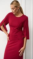 Фото plate-trikotaznoe-s-klapanami-bordo-2 товара Платье трикотажное с клапанами бордо0
