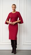 Фото plate-trikotaznoe-s-klapanami-bordo-4 товара Платье трикотажное с клапанами бордо0