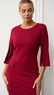 Фото plate-trikotaznoe-s-klapanami-bordo-5 товара Платье трикотажное с клапанами бордо0