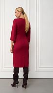 Фото plate-trikotaznoe-s-klapanami-bordo-6 товара Платье трикотажное с клапанами бордо0