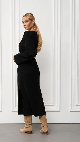 Фото plate-trikotaznoe-s-razrezom-midi-cernoe-06 товару Сукня трикотажна з розрізом міді чорна0 Фото plate-trikotaznoe-s-razrezom-midi-cernoe-06 товару Сукня трикотажна з розрізом міді чорна0