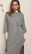 Фото plate-trikotaznoe-s-razrezom-seroe-2 товару Сукня трикотажна з розрізом сіра0