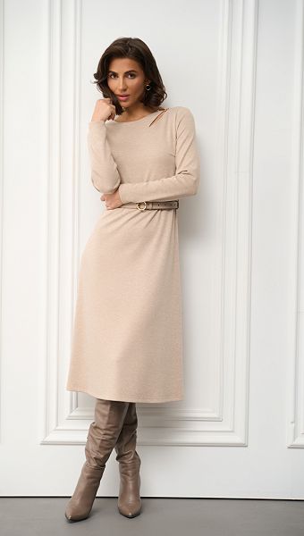 Фото plate-trikotaznoe-s-vyrezom-pesocnoe-01 товару Сукня трикотажна з вирізом пісочна0 Фото plate-trikotaznoe-s-vyrezom-pesocnoe-01 товару Сукня трикотажна з вирізом пісочна0