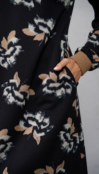 Фото plate-trikotaznoe-v-cvetocnyj-print-04 товара Платье трикотажное в цветочный принт0