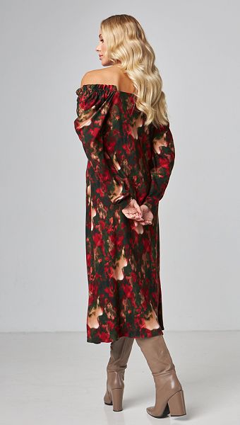 Фото plate-v-cvetocnyj-print-midi-06 товару Сукня в квітковий принт міді0