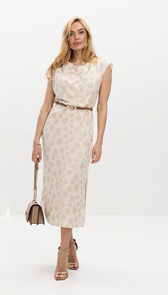 Фото plate-zenskoe-len-gorohi-5 товару Сукня жіноча льон горохи