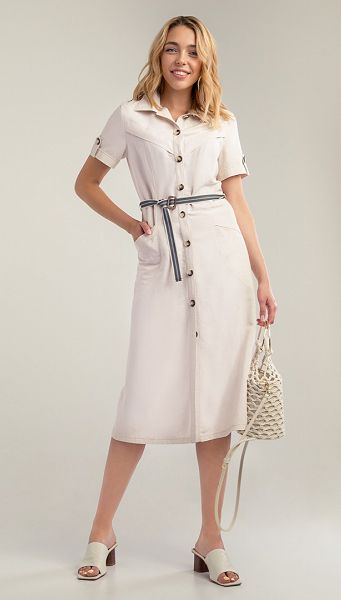 Фото plate-zenskoe-v-stile-safari-01 товару Сукня жіноча в стилі сафарі