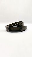 Фото remen-koricnevyj-s-ovalnoj-cernoj-prazkoj-25mm-01 товару Ремінь коричневий з овальною чорною пряжкою 25мм