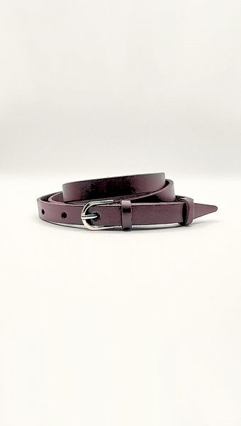 Фото remen-kozanyj-bordovyj-serebro-15mm-01 товару Ремінь шкіряний бордовий срібло 15мм