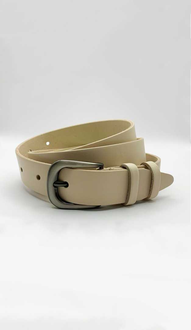 Фото remen-kozanyj-molocnyj-30mm-01 товару Ремінь шкіряний молочний 30мм