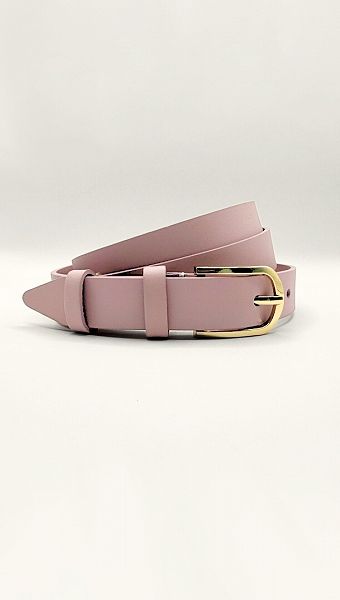 Фото remen-kozanyj-pudrovyj-zoloto-25-mm-01 товара Ремень кожаный пудровый золото 25 мм