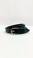 Фото remen-zenskij-kozanyj-s-zolotom-25mm-cernyj-01 товару Ремінь жіночий шкіряний з золотом 25мм чорний