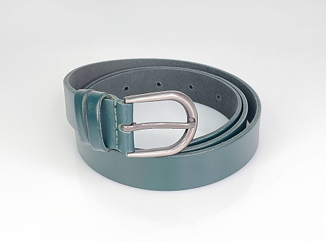 Фото remen-zenskij-kozanyj-temno-zelenyj-01 товару Ремінь жіночий шкіряний темно-зелений