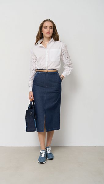 Фото rubaska-hlopkovaa-s-azurnymi-rukavami-02 товару Сорочка бавовняна з ажурними рукавами0