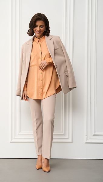 Фото rubaska-zenskaa-oversajz-abrikosovaa-5 товара Рубашка женская оверсайз абрикосовая0