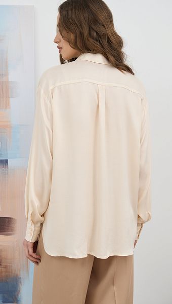 Фото rubaska-zenskaa-oversajz-slivocnaa-04 товару Сорочка жіноча оверсайз вершкова0