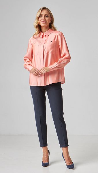 Фото rubaska-zenskaa-persikovogo-cveta-01 товара Рубашка женская персикового цвета0