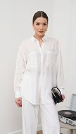 Фото rubaska-zenskaa-s-karmanami-belaa-02 товару Сорочка жіноча з кишенями біла0