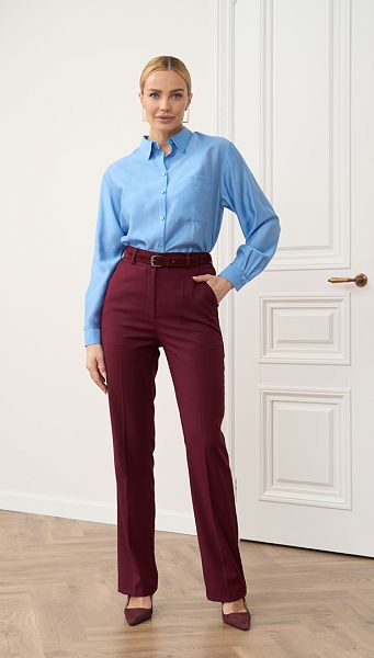 Фото rubaska-zenskaa-s-karmanom-golubaa-01 товару Сорочка жіноча з кишенею блакитна