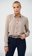 Фото rubaska-zenskaa-s-printom-bez-02 товара Рубашка женская с принтом беж0