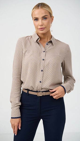 Фото rubaska-zenskaa-s-printom-bez-02 товару Сорочка жіноча з принтом беж Фото rubaska-zenskaa-s-printom-bez-02 товару Сорочка жіноча з принтом беж