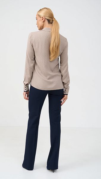 Фото rubaska-zenskaa-s-printom-bez-06 товара Рубашка женская с принтом беж0