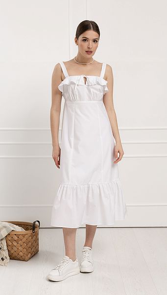 Фото sarafan-letnij-na-bretelah-belyj-02 товара Сарафан летний на бретелях белый