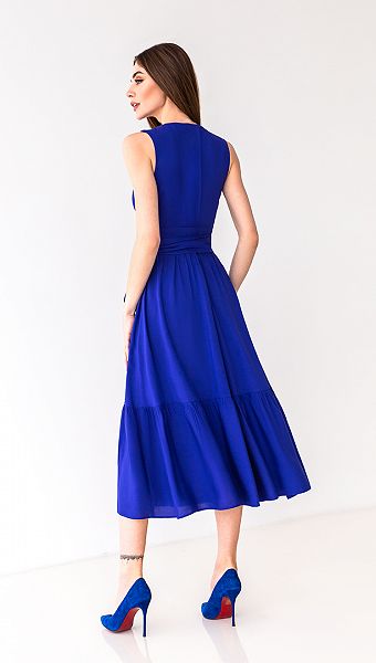 Фото sarafan-letnij-sinij-s-rusej-03 товару Сарафан літній синій з рюшею0