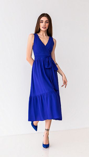 Фото sarafan-letnij-sinij-s-rusej-06 товару Сарафан літній синій з рюшею0