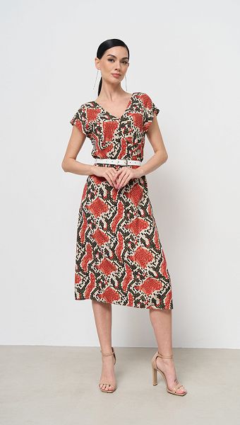 Фото sarafan-litnij-v-zmiinij-print-1 товару Сарафан літній в зміїний принт0